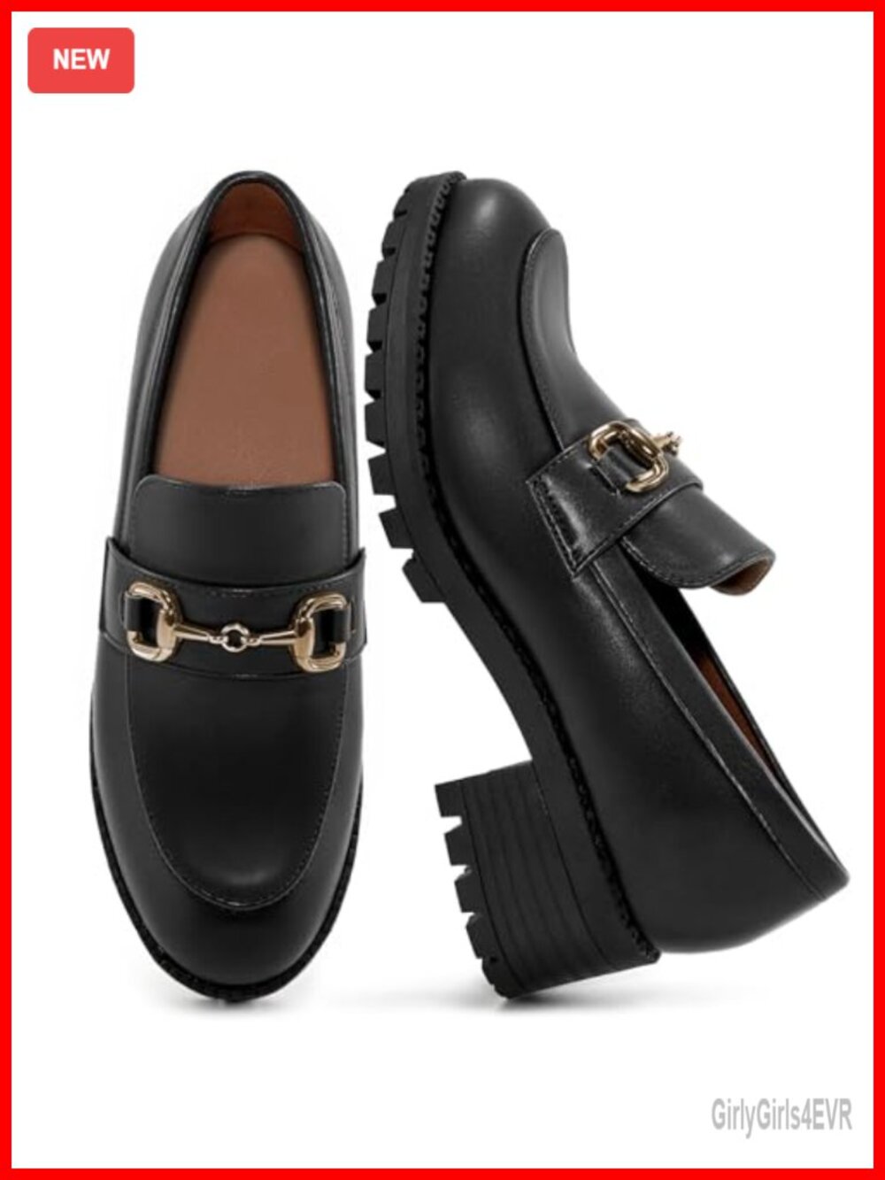 Platform Loafers for Women - Comfortable Chunky Slip On Shoes Business Casual